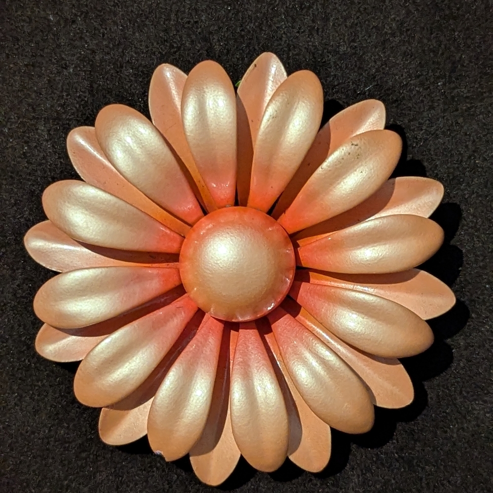 Vintage Pink Flower Brooch